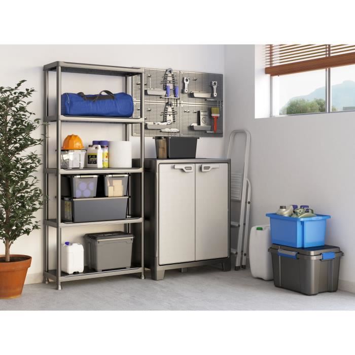 Armoire basse - KETER - TITAN - 44 x 80 x 100 cm - Gris