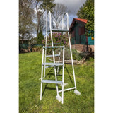 GRE - Kit Piscine hors sol acier ronde imitation bois - ÿ370 x H122 cm (LivrÈe avec filtre a cartouche + Èchelle)