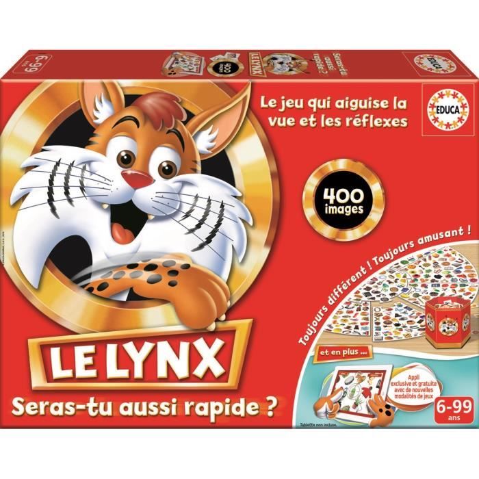 Le Lynx 400 Images, Educa, Jeu de société Famille et Enfants, Renforce la mémoire visuelle et les réflexes, des 6 Ans (16042)