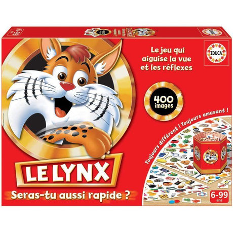 Le Lynx 400 Images, Educa, Jeu de société Famille et Enfants, Renforce la mémoire visuelle et les réflexes, des 6 Ans (16042)