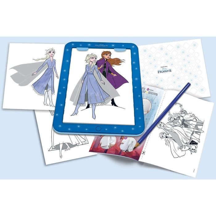 Tablette de dessin - EDUCA - Disney La Reine des Neiges - Lumineuse avec 25 modeles - Des 5 ans