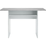 Table d'appoint dÈpliante / console TAVOLO - MÈlaminÈ gris bÈton - L 120 x P 35/70 x H 75/77 cm