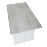 Table d'appoint dÈpliante / console TAVOLO - MÈlaminÈ gris bÈton - L 120 x P 35/70 x H 75/77 cm