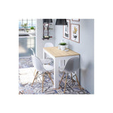 Table a manger LILIAN L109 x P67cm - Blanc / Bois