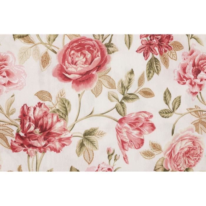 Parure de lit - 1 housse de couette 220 x 240 cm + 2 taies d'oreiller 60 x 60 cm - 65% coton, 35% polyester - Creme