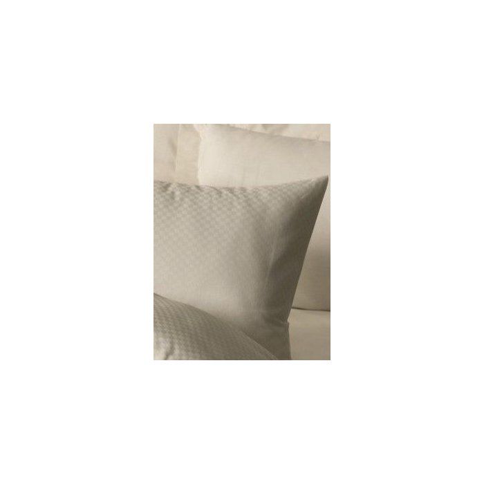 Parure de lit - 1 housse de couette 140 x 200cm + 1 taies d'oreiller 60 x 60 cm - 100% coton renforcé - Imprimé carreaux Creme