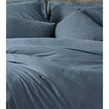 Parure de lit - 1 housse de couette 140 x 200cm + 1 taies d'oreiller 60 x 60 cm - 100% coton renforcé - Anthracite