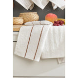 Ensemble de 6 serviettes de toilette - 30 x 50 cm - Creme
