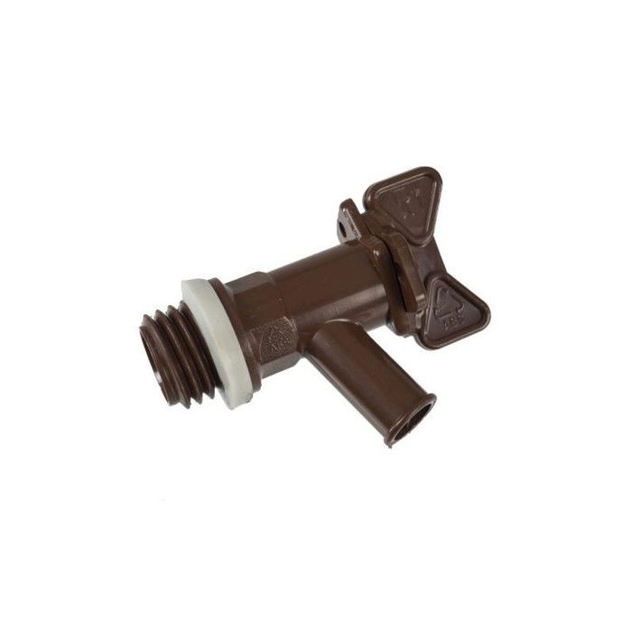 Récupérateur d'eau - NATURE - Baril d'eau de pluie avec aspect de bois - Capacité 120L - Marron - 50,5x66 cm