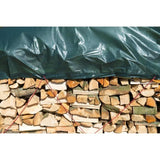 Bâche pour tas de bois - NATURE - 5 x 6 m - HDPE 90 g/m˛ - 100% étanche - Anti-UV