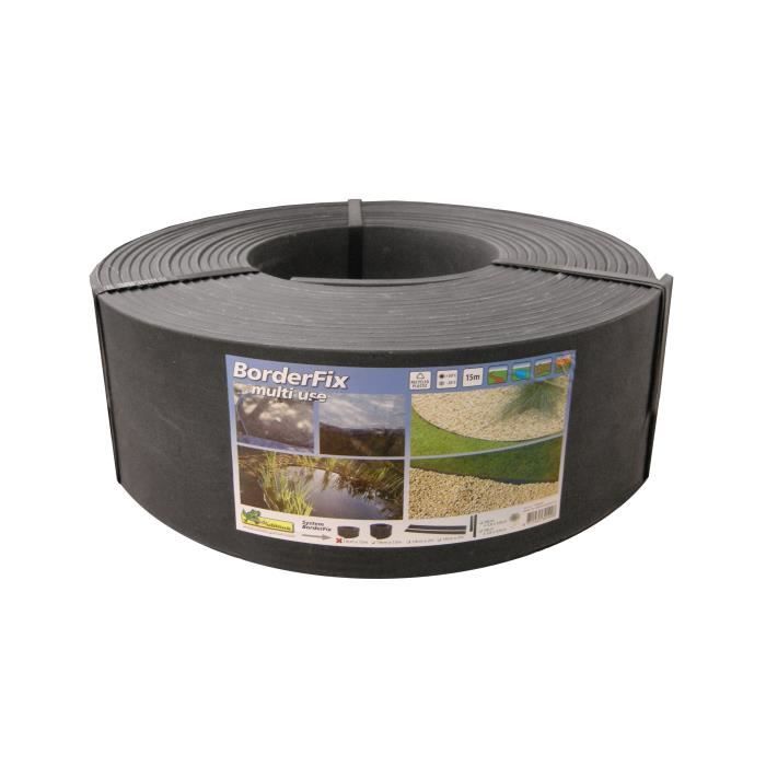Bordure de jardin en PVC recyclé Borderfix - NATURE - Epaisseur 7 mm - H14 cm x 15 m