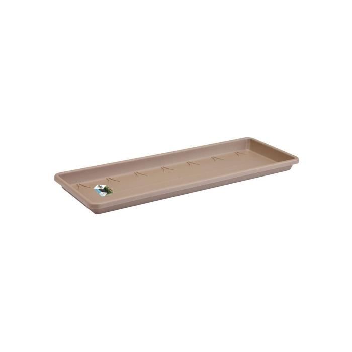 ELHO Soucoupe Barcelona Balconniere 50 - L16,7 x l45,5 x H3 cm - Taupe - Plastique