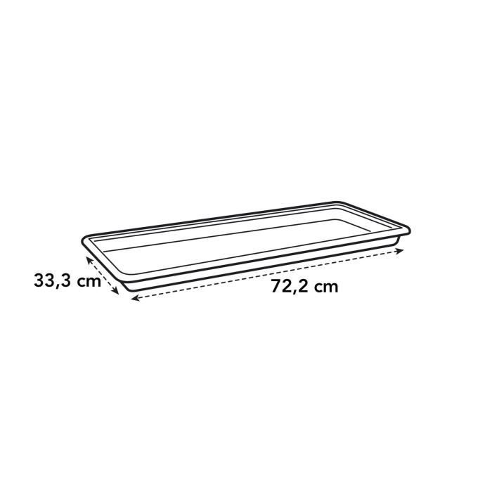 ELHO Soucoupe Jardiniere Green Basic XXL - L 32,9 x l72.2 x H 5.8 cm - Noir - Plastique