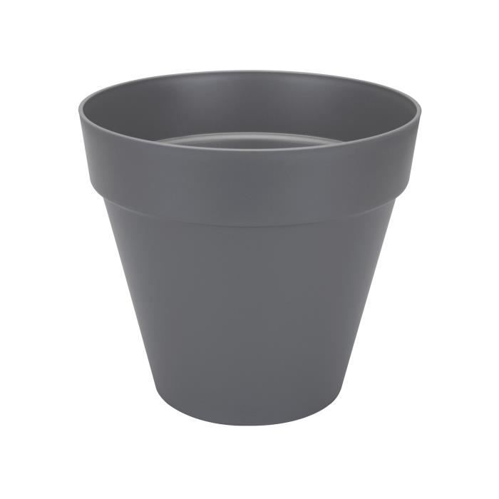 ELHO Loft Urban Round Flowerpot with Wheels - Ø 40 cm - Anthracite Grey