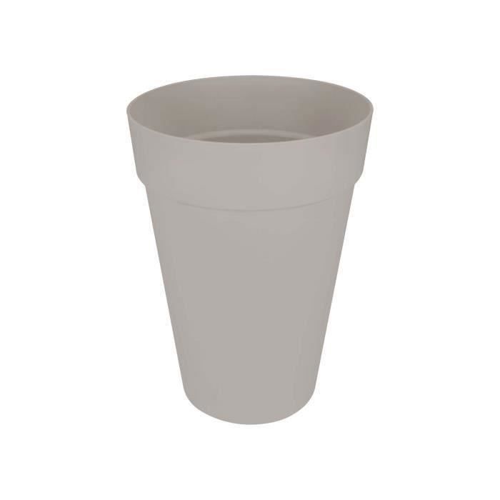 ELHO Pot de fleurs rond Loft Urban Haut 42 - Gris - Ř 42 x H 56 cm - Extérieur