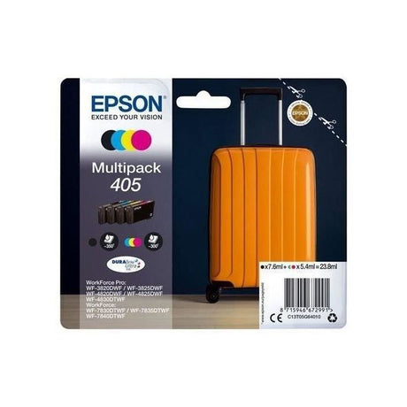 Cartouche imprimante - EPSON - 405 C13T05G64020 - Cyan, magenta, jaune, noir - Pack de 4 - 23,8ml