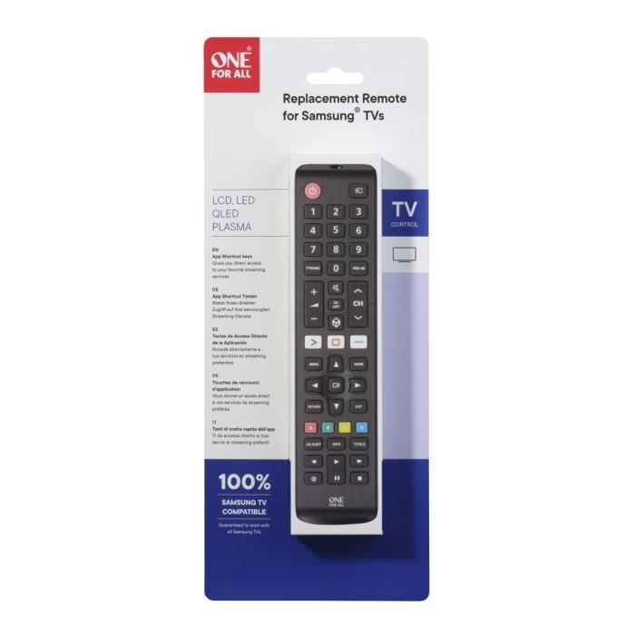 ONE FOR ALL URC4910 - Télécommande de remplacement pour TV Samsung