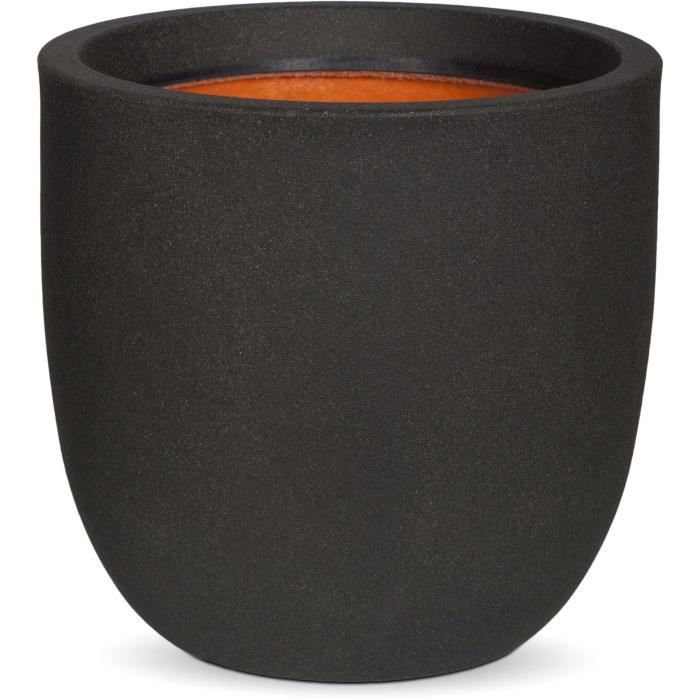 Ball flower pot - CAPI EUROPE - SMOOTH NL - 35 x 34 cm - Black