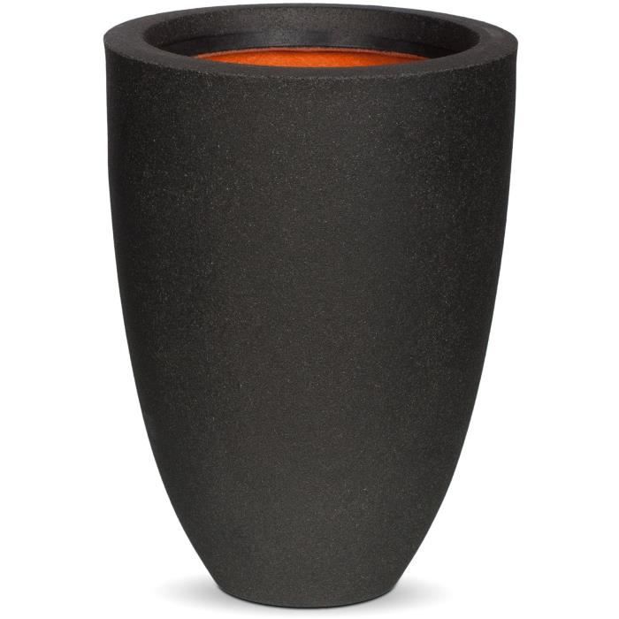 Capi Urban Smooth Flower Pot 26 x 36 cm Black KBL781