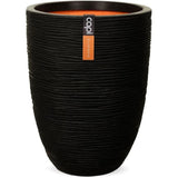 Vase ÈlÈgant bas - CAPI EUROPE - RIB NL - 46 x 58 cm - Noir