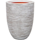 CAPI EUROPE Pot de fleurs élégant bas RIB NL - 46x58 cm - Ivoire