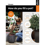CAPI EUROPE Pot de fleurs élégant bas NATURE RIB - 46x58 cm - Anthracite