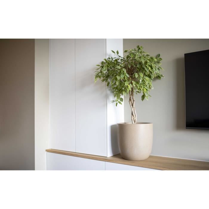 CAPI EUROPE Pot de fleurs WASTE SMOOTH NL - 35x34 cm - Terrazzo beige - Écologique