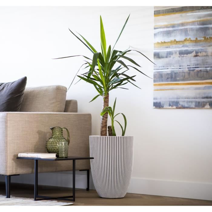 CAPI EUROPE Vase GROOVE - Ivoire - 46x58 cm - 100% recyclable