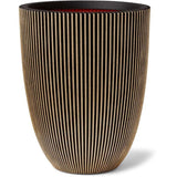 CAPI Vase ÈlÈgant Groove 34x46 cm Noir et dorÈ 445494