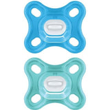 Sucette Physiologique MAM - Lot de 2 - Silicone Souple et Doux - Bleu/Vert