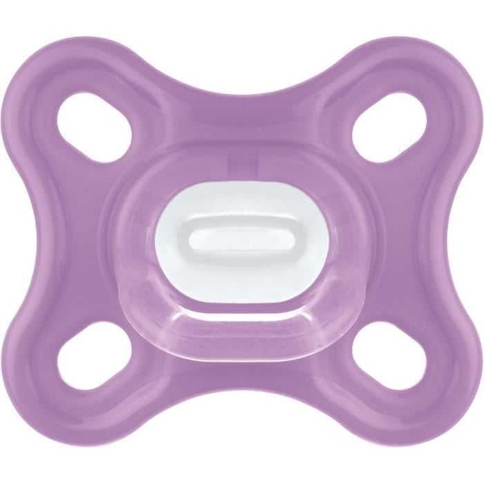MAM Comfort Sucette Physiologique +0m Rose Lot de 2 + Boîte de Conservation