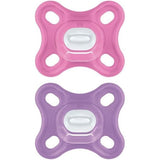 MAM Comfort Sucette Physiologique +0m Rose Lot de 2 + Boîte de Conservation