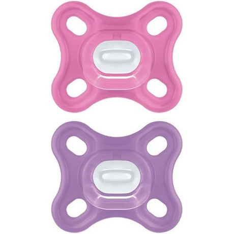 MAM Comfort Sucette Physiologique +0m Rose Lot de 2 + Boîte de Conservation
