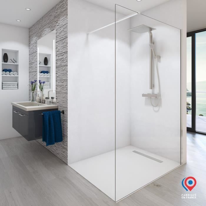 Paroi de douche - AURYS - BALEARES - Verre Timesless clair 6 mm - L.198 x l.90 cm