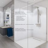 Paroi de douche - AURYS - BALEARES - Verre Timesless clair 6 mm - L.198 x l.90 cm