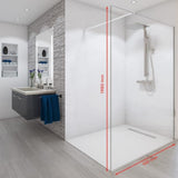Paroi de douche - AURYS - BALEARES - Verre Timesless clair 6 mm - L.198 x l.100 cm