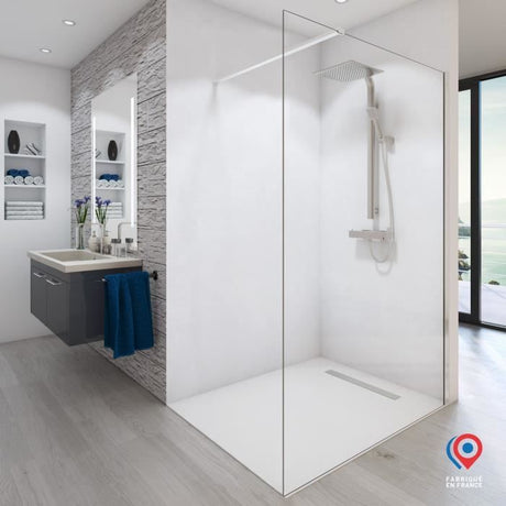 Paroi de douche - AURYS - BALEARES - Verre Timesless clair 6 mm - L.198 x l.100 cm
