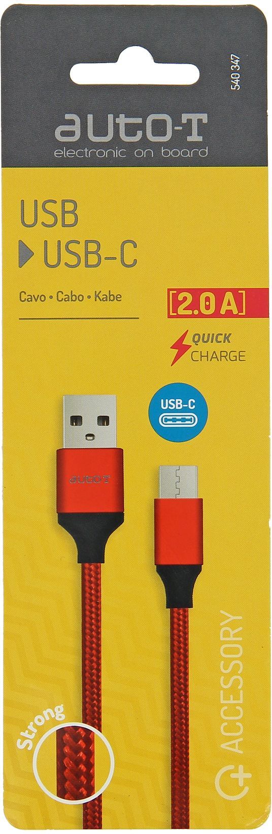 Câble - AUTO T - 540347 - USB 2.0 - USB-C