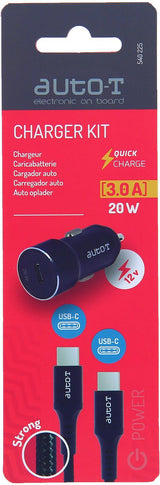Kit chargeur auto - AUTO T - 540225 - USB-C - 20 W - 5 A