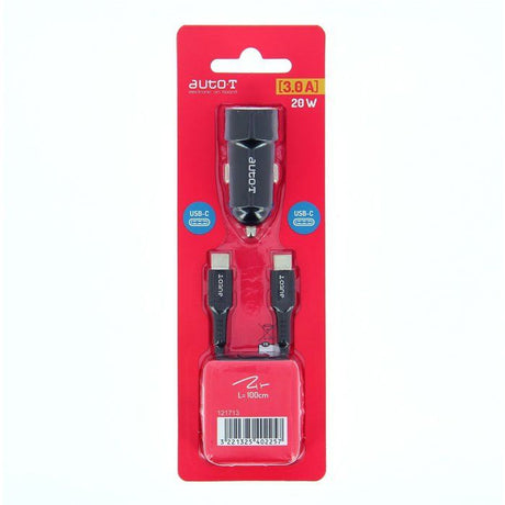 Kit chargeur auto - AUTO T - 540225 - USB-C - 20 W - 5 A
