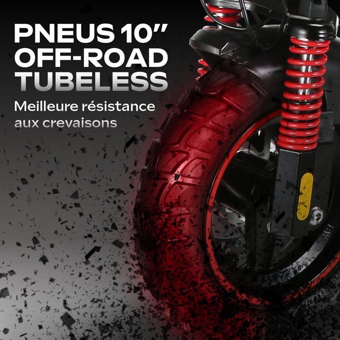 Trottinette électrique tout terrain pliable EBOOST GO - EZWAY - 10 - 48V - 800W - Auto 50KM Feu stop + clignotants