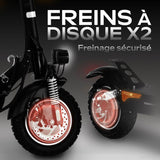 Trottinette électrique tout terrain pliable EBOOST GO - EZWAY - 10 - 48V - 800W - Auto 50KM Feu stop + clignotants