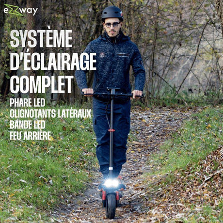 Trottinette électrique tout terrain pliable EBOOST INFINITY - EZWAY - 10 - 48V - 800W - Auto 90KM Feu stop + clignotants