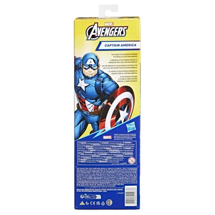 Figurine Captain America 30†cm, jouet Avengers Titan Hero Series pour enfants a partir de 4 ans, Marvel