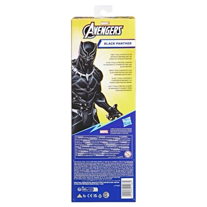 Figurine Black Panther 30†cm, jouet Avengers Titan Hero Series pour enfants a partir de 4 ans, Marvel