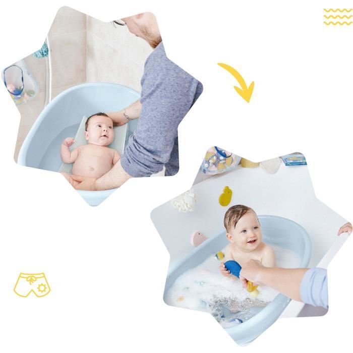 Badabulle Baignoire pour BÈbÈ Baleine, Made in Europe, Peut contenir un hamac ou un fauteuil de bain, Des la naissance a 24 mois