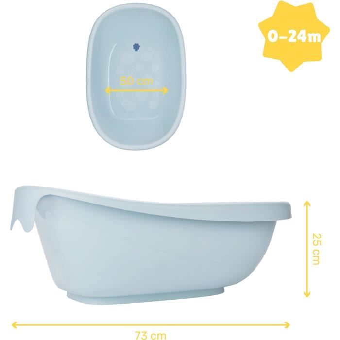 Badabulle Baignoire pour BÈbÈ Baleine, Made in Europe, Peut contenir un hamac ou un fauteuil de bain, Des la naissance a 24 mois