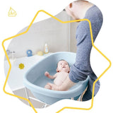 Badabulle Baignoire pour BÈbÈ Baleine, Made in Europe, Peut contenir un hamac ou un fauteuil de bain, Des la naissance a 24 mois