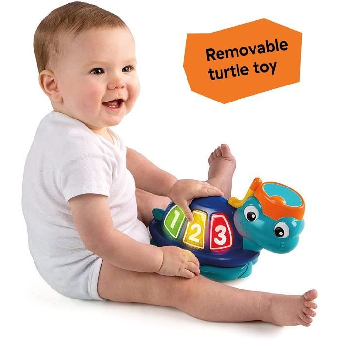 BABY EINSTEIN NEPTUNE Aire d'éveil bébé multi-jouets, Cadeau Noel bébé, pivotant 360°  Jouet tortue amovible, 13 jeux multilingues