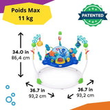 BABY EINSTEIN NEPTUNE Aire d'éveil bébé multi-jouets, Cadeau Noel bébé, pivotant 360°  Jouet tortue amovible, 13 jeux multilingues